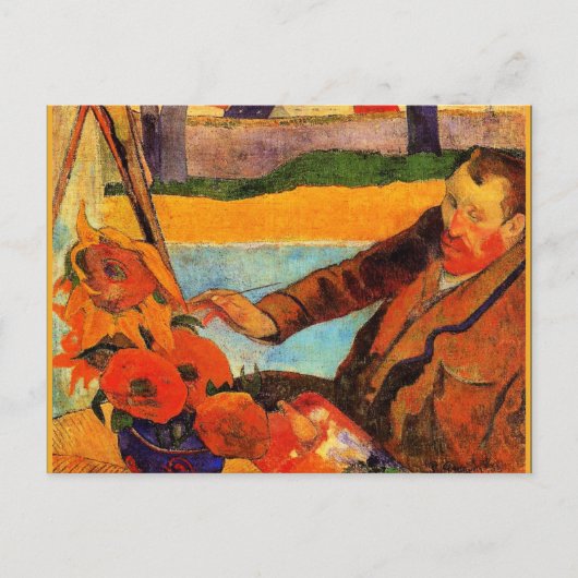 schilderij van Gauguin, schilderwerk van Van Gogh  Briefkaart (Voorkant)