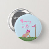 Schilderij van Golf Baby Girl Sweet Caddy Big Sist Ronde Button 5,7 Cm (Voorkant /achterkant)