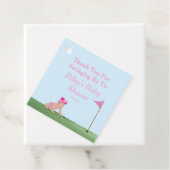 Schilderij van Golf Baby Girl Sweet Caddy Dank u Bedankjes Labels (In situ)