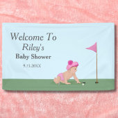 Schilderij van Golf Baby Girl Sweet Caddy Welkom Spandoek