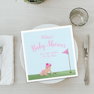 Schilderij van golf babymetje Zoete Caddy Baby Sho Servet