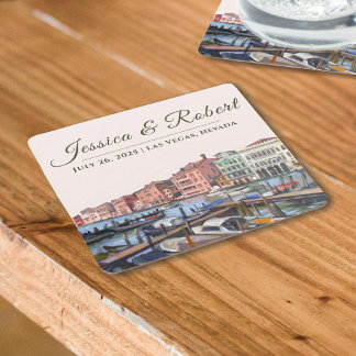 Schilderij van Grand Canal, Venetië, Italië Kartonnen Onderzetters