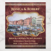 Schilderij van Grand Canal, Venetië, Italië Wijn Etiket (Enkel label)