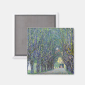schilderij van Gustav Klimt, Allee at Schloss Kamm Magneet (Voorkant / Achterkant)