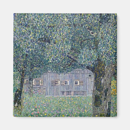 schilderij van Gustav Klimt, boerderij in Opper-Oo Magneet (Voorkant)
