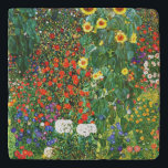 schilderij van Gustav Klimt, Boerderij tuin met zo Trivet<br><div class="desc">Boerderij tuin met zonnebloemen,  populair schilderij van Gustav Klimt</div>