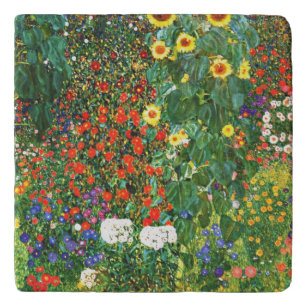 schilderij van Gustav Klimt, Boerderij tuin met zo Trivet