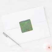 schilderij van Gustav Klimt, Mohnfeld Vierkante Sticker (Envelop)