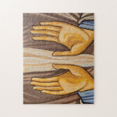 Schilderij van handen in een kerk legpuzzel (Verticaal)