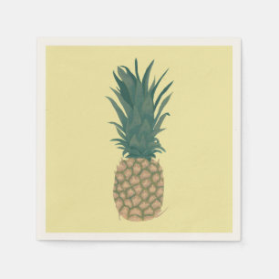 Schilderij van hele rijpe ananas papier servetten