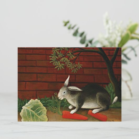 Schilderij van Henri Rousseau, Konijn Kaart (Staand voorkant)