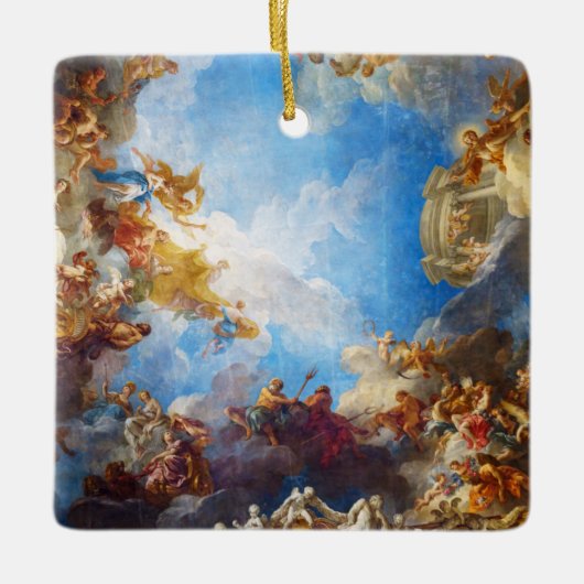 schilderij van Hercules-plafonds in Chateau de Ver Keramisch Ornament (Voorkant)