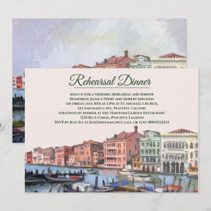 Schilderij van het Canal Grande   repetitiediner Kaart