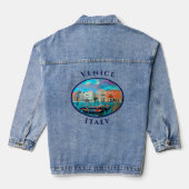 Schilderij van het Canal Grande - Venetië, Italië Denim Jacket (Achterkant)