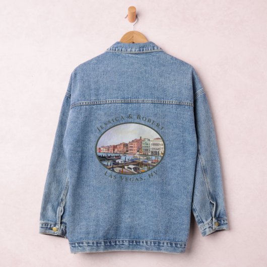 Schilderij van het Canal Grande - Venetië, Italië Denim Jacket (Hangar)