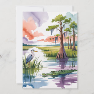 Schilderij van het Everglades National Park Feestdagenkaart