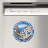 Schilderij van het Griekse eiland Santorini | Reis Magneet (Insitu (Vaatwasser))