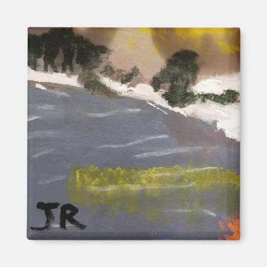 schilderij van het wintermeer door jamie magnet (Voorkant)