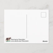 Schilderij van Horse Standing Looking, Grass Brief Briefkaart (Achterkant)