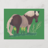 Schilderij van Horse Standing Looking, Grass Brief Briefkaart (Voorkant)