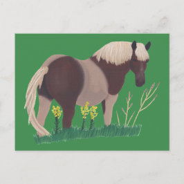 Schilderij van Horse Standing Looking, Grass Brief Briefkaart