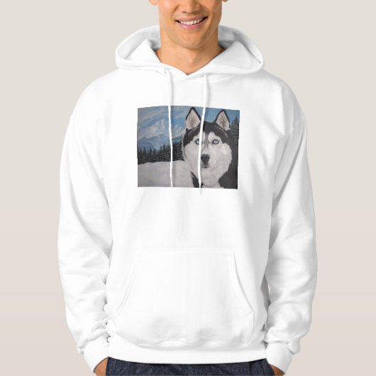 schilderij van Husky Hoodie (Voorkant)