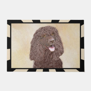 Schilderij van Ierse Water Spaniel - Originele Hon Deurmat