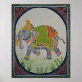 schilderij van indian Elephant Poster (Voorkant)