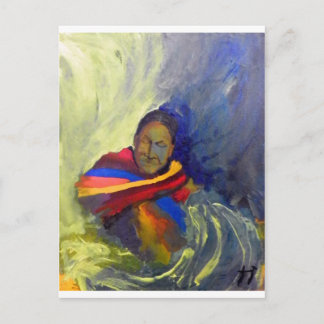 schilderij van indianen briefkaart