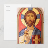 Schilderij van Jezus Briefkaart (Voorkant / Achterkant)
