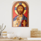 Schilderij van Jezus Poster (Keuken)