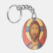Schilderij van Jezus Sleutelhanger (Voorkant Links)