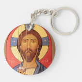 Schilderij van Jezus Sleutelhanger (Achterkant)