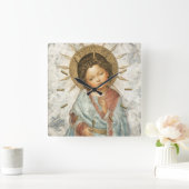 Schilderij van jonge redder Jezus Vierkante Klok (Huis)