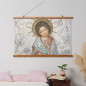 Schilderij van jonge Verlosser Jezus Hangend Wandkleed (Slaapkamer)