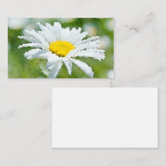 schilderij van kamilleolie, zonnig visitekaartje (Voorkant / Achterkant)