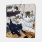  schilderij van katten door Ronner Knip · 2-zijdig Keramisch Ornament (Links)