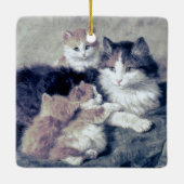  schilderij van katten door Ronner Knip · 2-zijdig Keramisch Ornament (Achterkant)