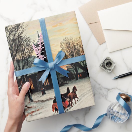  schilderij van kerstavond cadeaupapier (Geschenken)