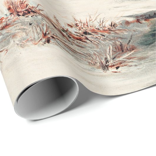  schilderij van kerstavond cadeaupapier (Rol Hoek)