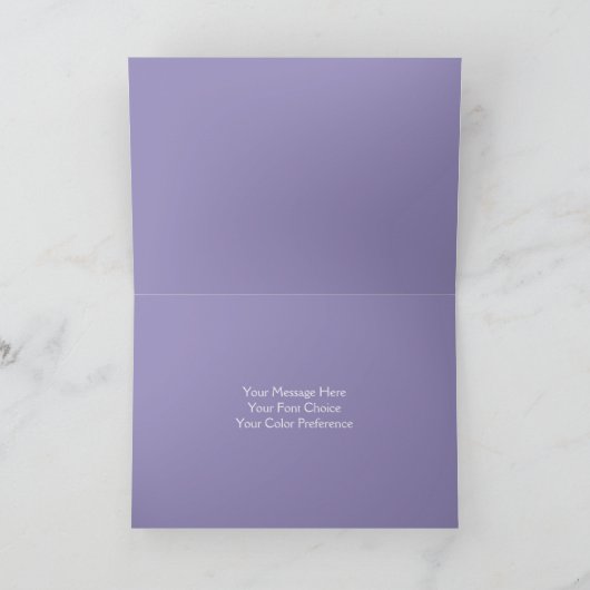 Schilderij van Kerstcadeaus lavendel paars Feestdagen Kaart (Binnen)