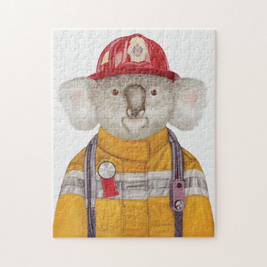 schilderij van Koala Firefighter Legpuzzel (Verticaal)