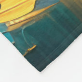 Schilderij van koffiekopje en koffiebonen Abstract Fleece Deken (Hoek)