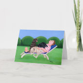 Schilderij van Labrador Dad Kaart (Voorkant)