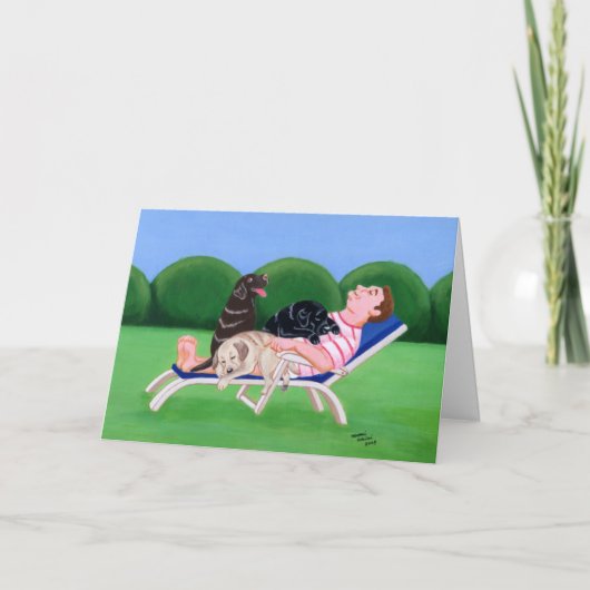 Schilderij van Labrador Dad Kaart (Voorkant)