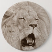 schilderij van leeuwen die grote katten kweken ronde button 6,0 cm (Voorkant)