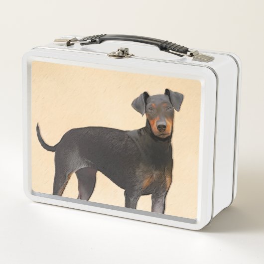 Schilderij van Manchester Terrier Originele Dier K (Voorkant)