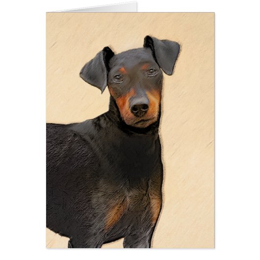 Schilderij van Manchester Terrier Originele Dier K (Voorkant)