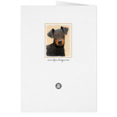 Schilderij van Manchester Terrier Originele Dier K (Achterkant)