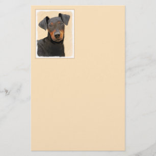 Schilderij van Manchester Terrier Originele Dier K Briefpapier